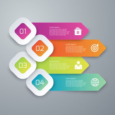 Vektör çizim infographics dört seçenekleri