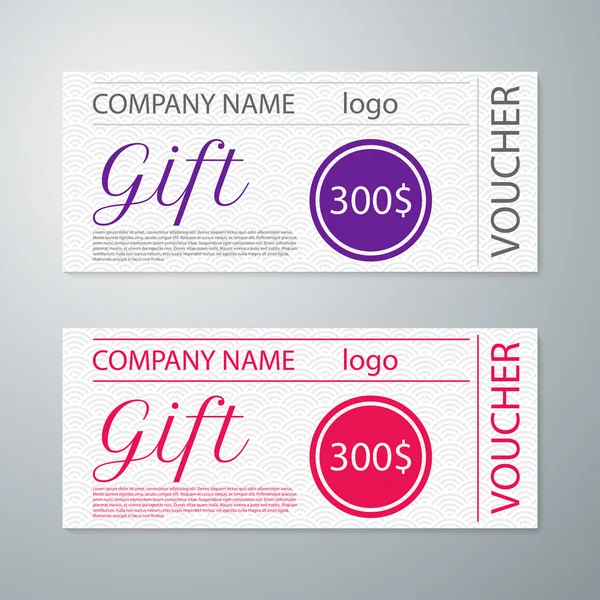 Vector illustratie gift voucher sjabloon — Stockvector