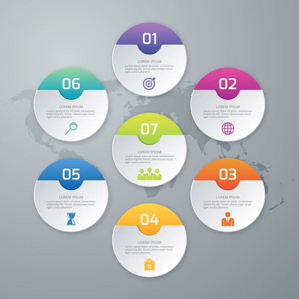 Daireler infographics vektör çizim