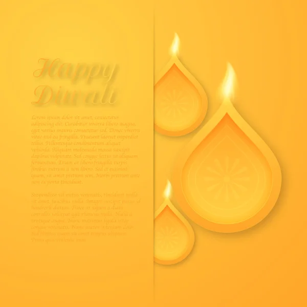 Ilustración vectorial de un feliz día Diwali — Vector de stock