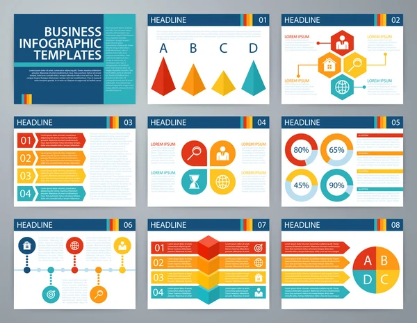 Vektor illustration infographics. Platt design för reklambyrå — Stock vektor