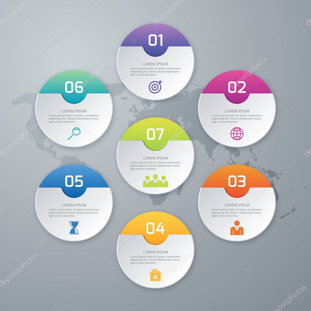 Vector illustration of circles infographics