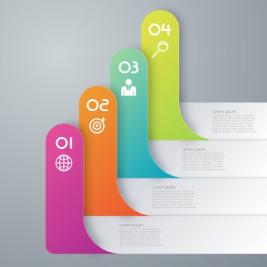 Vektör çizim infographics dört seçenekleri