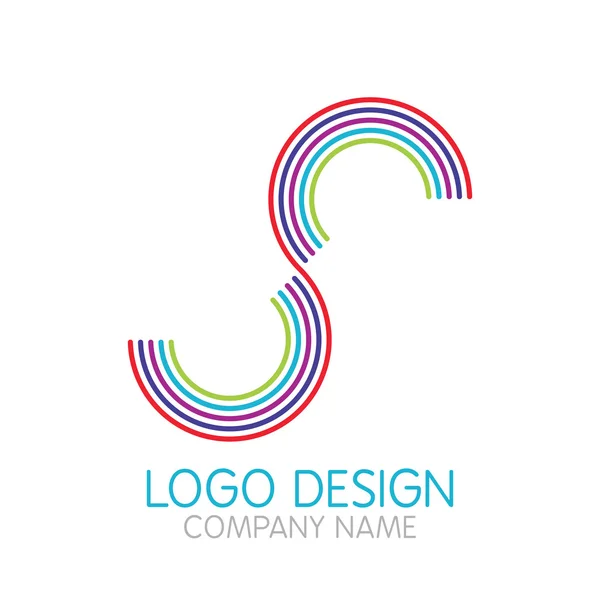 Vektor illustration av logo design bokstaven S — Stock vektor
