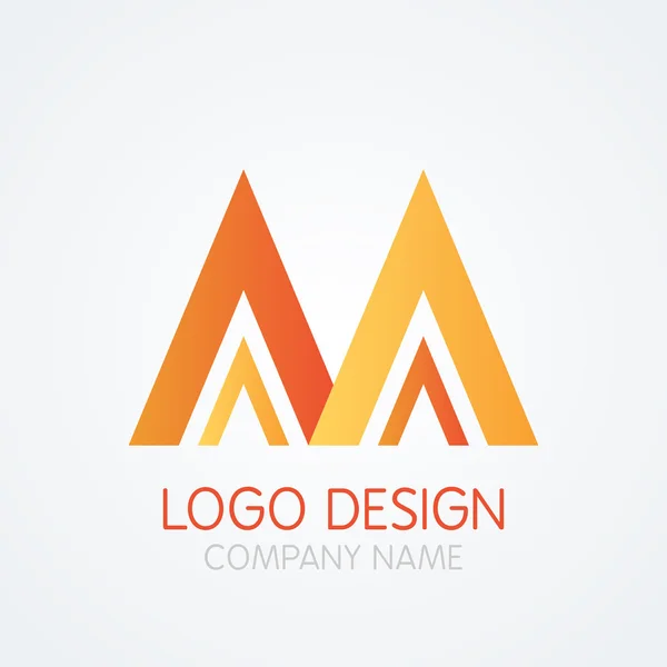 Vektor illustration av logo design bokstaven M — Stock vektor