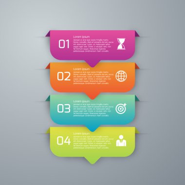 Vektör çizim infographics dört seçenekleri