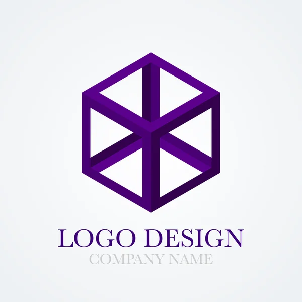 Vector illustration of cube logo — Stock Vector