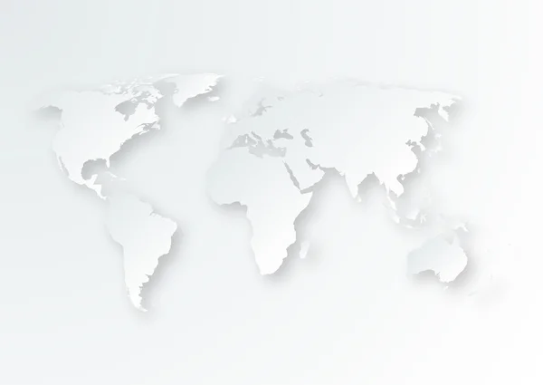 Illustrazione vettoriale di una mappa cartacea del mondo — Vettoriale Stock