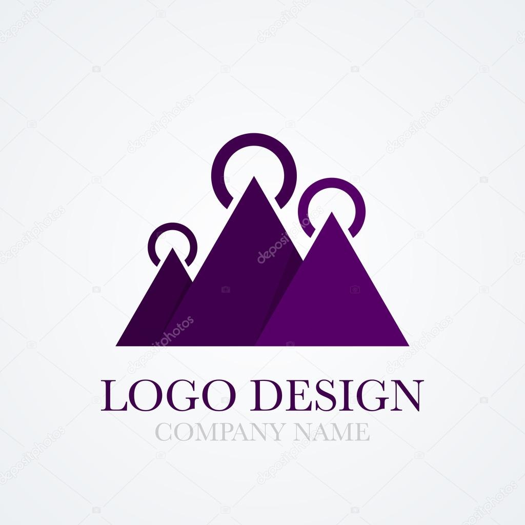 Vector illustration of a mountains logo.