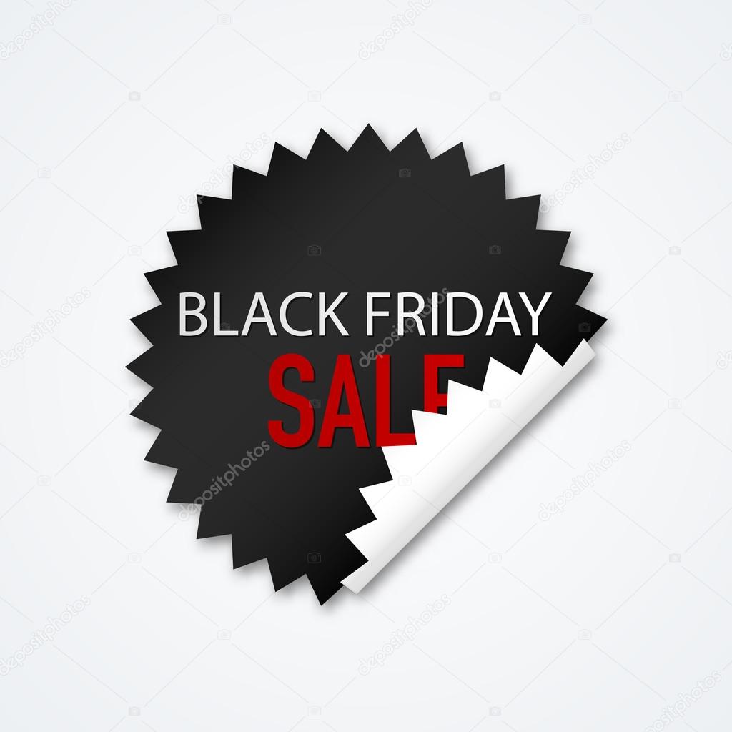 Vector illustration Sticker Black Friday discounts