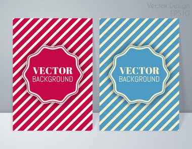 Retro bir afiş vektör Illustration. Kapak Davetiyeler.