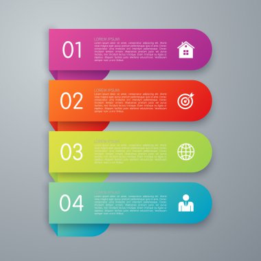 Vektör çizim infographics dört seçenekleri