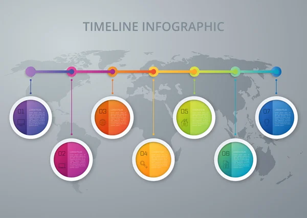 Plantilla de infografías cronológicas — Vector de stock