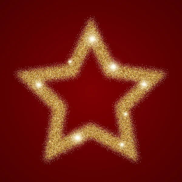 Étoile d'or lumière brillante — Image vectorielle