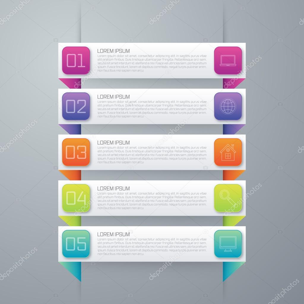 Colorful vector design for workflow layout
