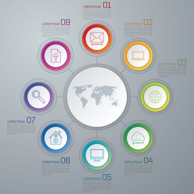 vektör daire Infographic