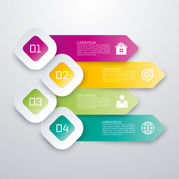 Vector illustration infographics four options