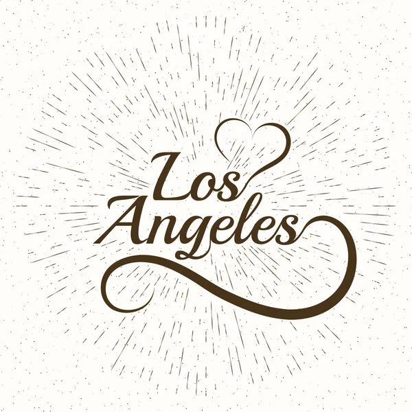 ロサンゼルスで愛で作られました。 — ストックベクタ