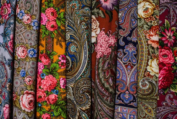 Russian shawls — Stock Photo, Image