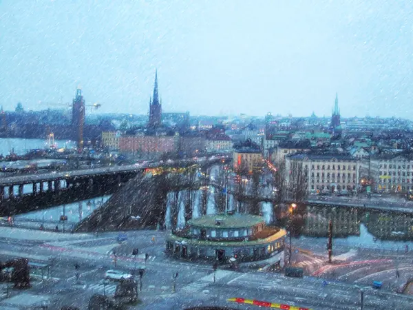 Στοκχόλμη. Θέα από το Gamla Stan — Φωτογραφία Αρχείου