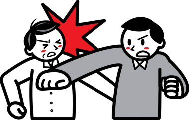 Genç bir adam yaşlı bir adama vurdu.