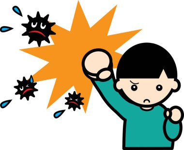 Virüsü geri püskürten bir çocuk 