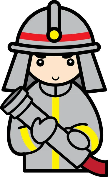 Young Smiling Firefighter — Stock Photo, Image