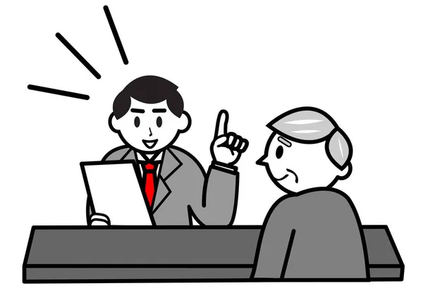 Homem Negócios Está Conversando Com Seu Cliente — Fotografia de Stock