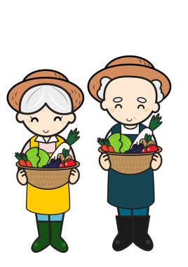 Sebze Çiftçileri Yaşlı Çift