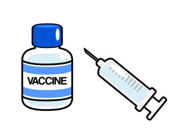 Aşı ve şırınganın çizimi