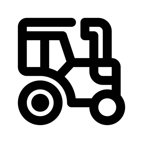 Traktor Ikona Farmaření Vektorová Ilustrace — Stockový vektor