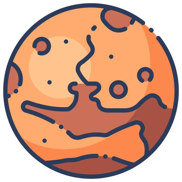 Galassia Sistema Spazio Marte Pianeta Astronomia Icona Dell Universo Viaggio — Vettoriale Stock