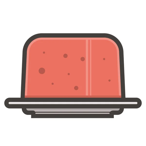 Торт Желе Еда Десерт Сладкая Икона Кухни Еды — стоковый вектор