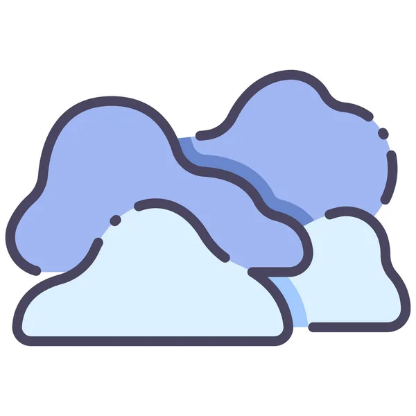 Cloud Nature Cloudy Weather Sky Rain Climate Icon Weather Disaster — Stock Vector