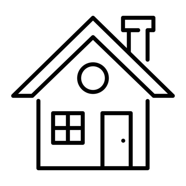 Building Home Urban Front House Icon City Outline — Stock Vector