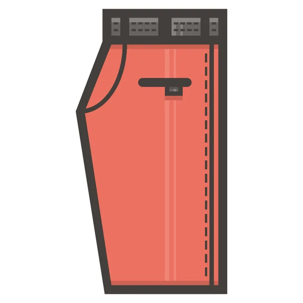 Vermelho Calças Ícone Vestuário Vestuário Acessórios — Vetor de Stock