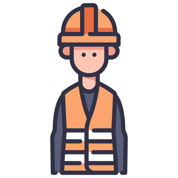 Industry Industrial Factory Man Worker Person Helmet Icon Industry Filled — Stock Vector