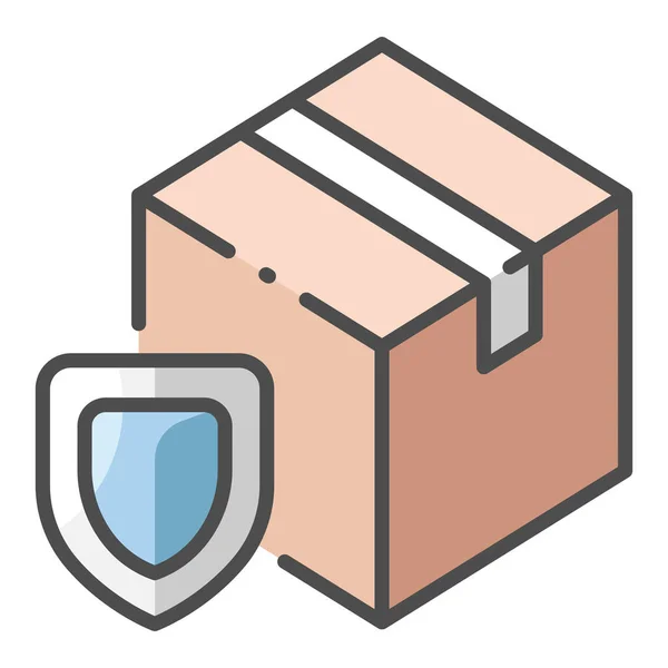 Proteger Paquete Frágil Envío Entrega Seguridad Icono Logístico Entrega Logística — Archivo Imágenes Vectoriales