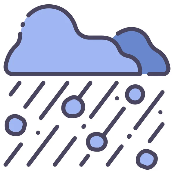 Nature Storm Hail Weather Hailstorm Meteorology Climate Icon Weather Disaster — Stock Vector