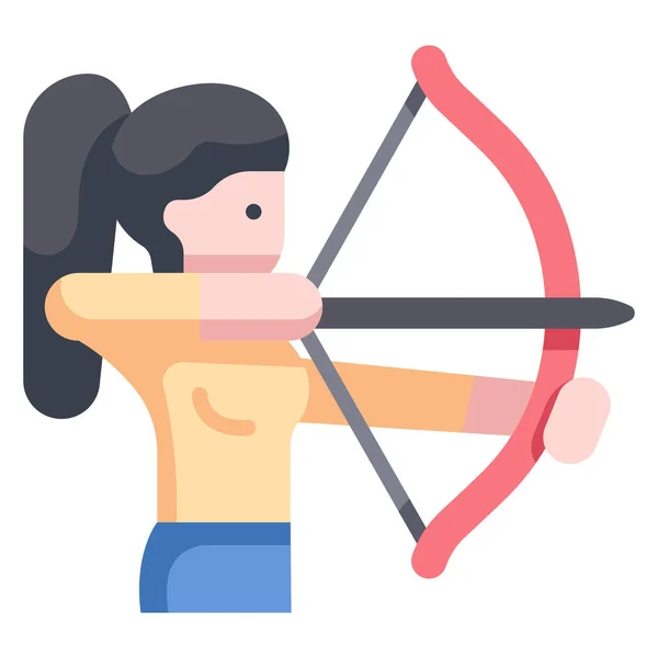 Aim Target Archery Sport Bow Archer Arrow Icon Adventure Activity — 스톡 벡터
