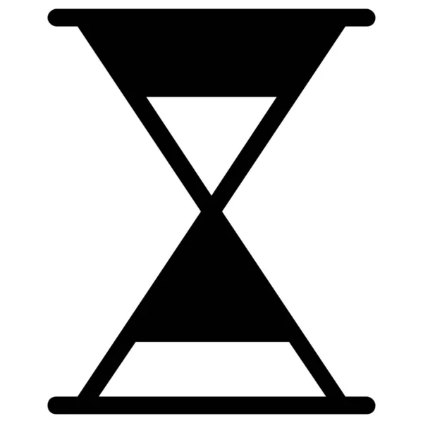 Пісочний Годинник Таймер Значок Суцільному Стилі — стоковий вектор