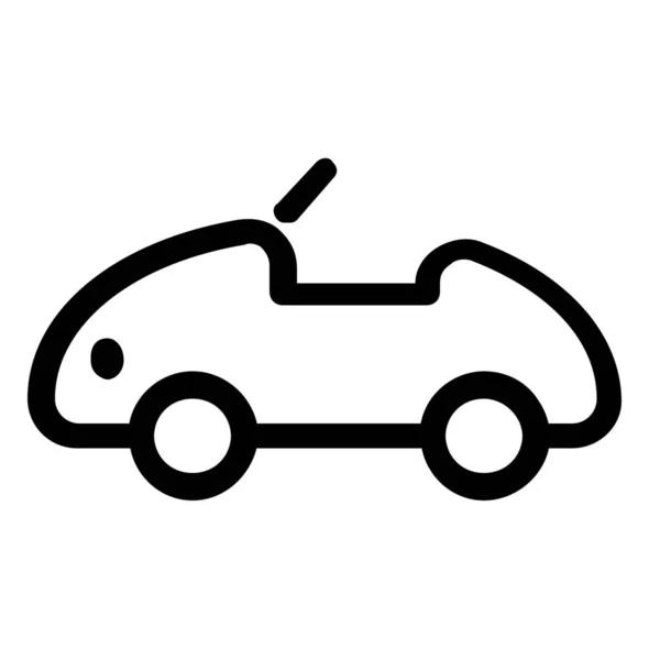 Иконка Автомобиля Кабриолетом Стиле Outline — стоковый вектор