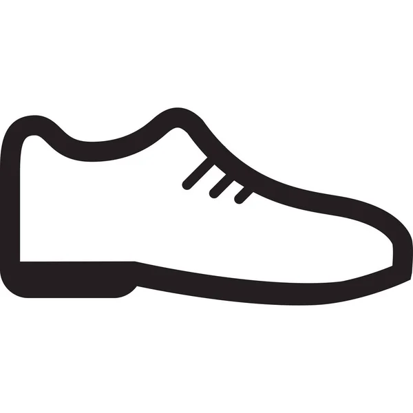 Resmi Ayakkabı Simgesi Ana Hatları Biçiminde — Stok Vektör