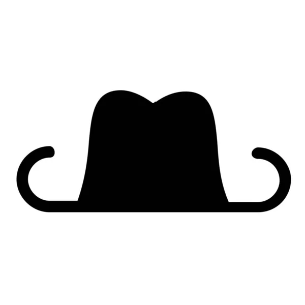 Sombrero Ropa Icono Sólido Estilo Sólido — Archivo Imágenes Vectoriales