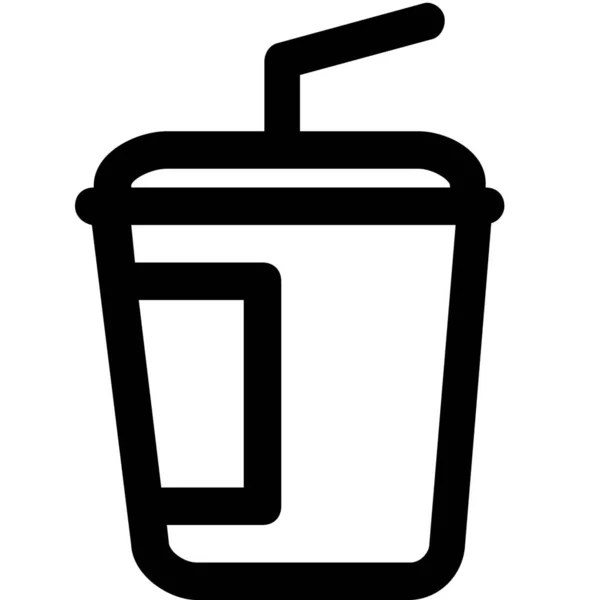 Carrier Cup Drink Icon Outline Style — Stock Vector