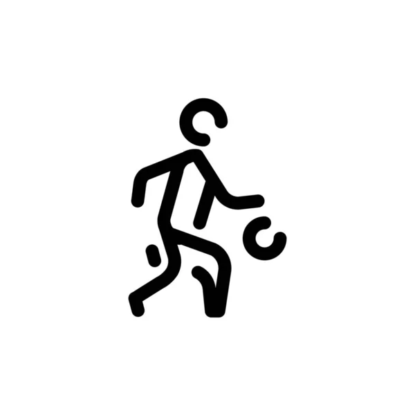 Basketbal Mensen Persoon Pictogram Contouren Stijl — Stockvector