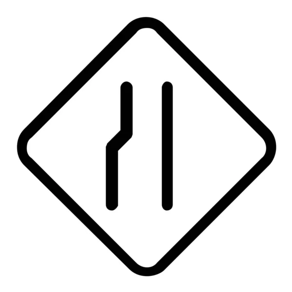 Straßenschild Ikone Umriss Stil — Stockvektor