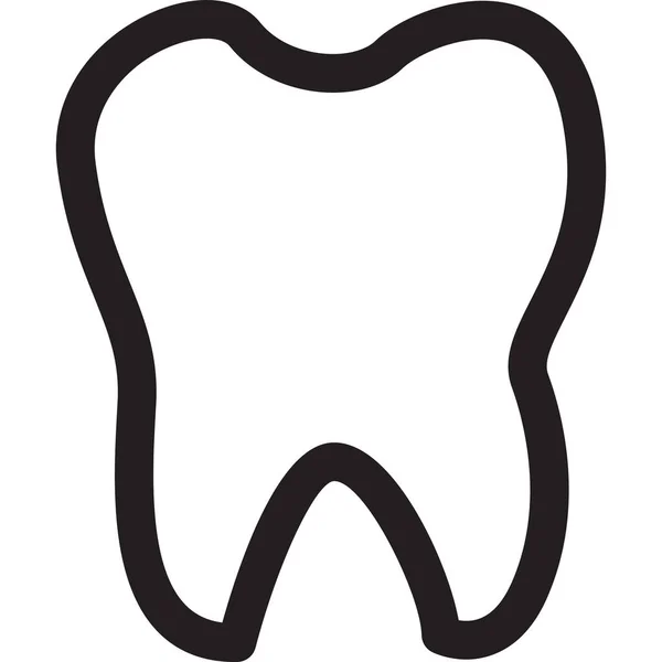 Ícone Saúde Dental Dentista Estilo Esboço — Vetor de Stock