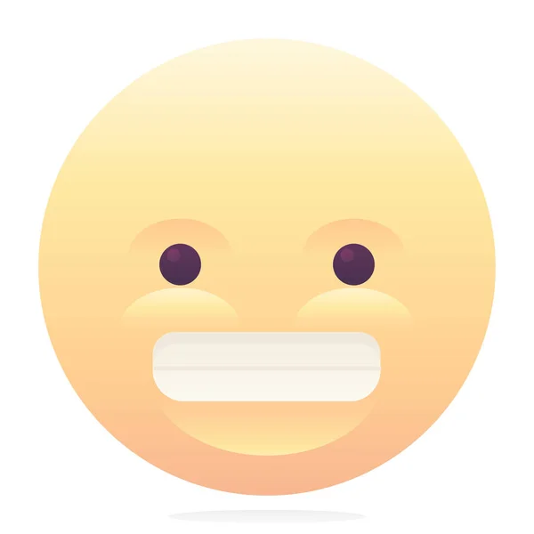 Emoji Emoticon Hamis Mosoly Ikon Sima Stílusban — Stock Vector