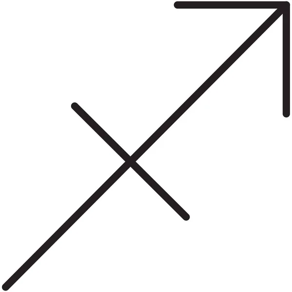 Arrow Personality Sagittarius Icon Outline Style — Stock Vector